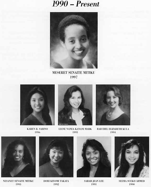 Hawaii's Junior Miss, 1990-1997